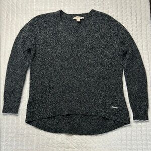 MICHAEL Michael Kors Sweater Women’s Size M Gray V-neck Long Sleeves